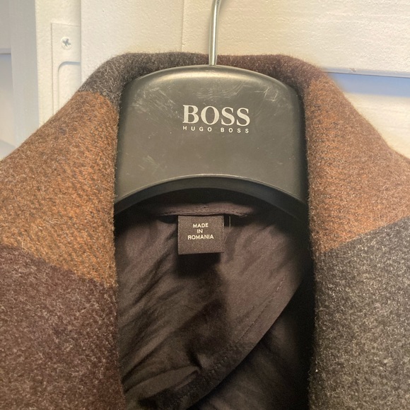 ❤️ Posh Party Feature Item🎈Boss Wool Pea Coat US 38R or mens Medium PRISTINE ❤️ - Picture 3 of 8